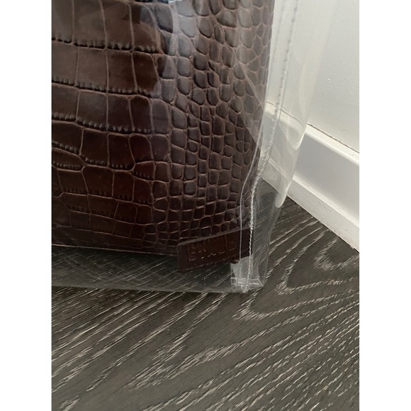 STAUD Large Shirley Bag Clear/Brown Croc Embossed - Picture 7 of 8